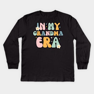 In My Grandma Era - Groovy Mother's Day Baby Announcement Kids Long Sleeve T-Shirt